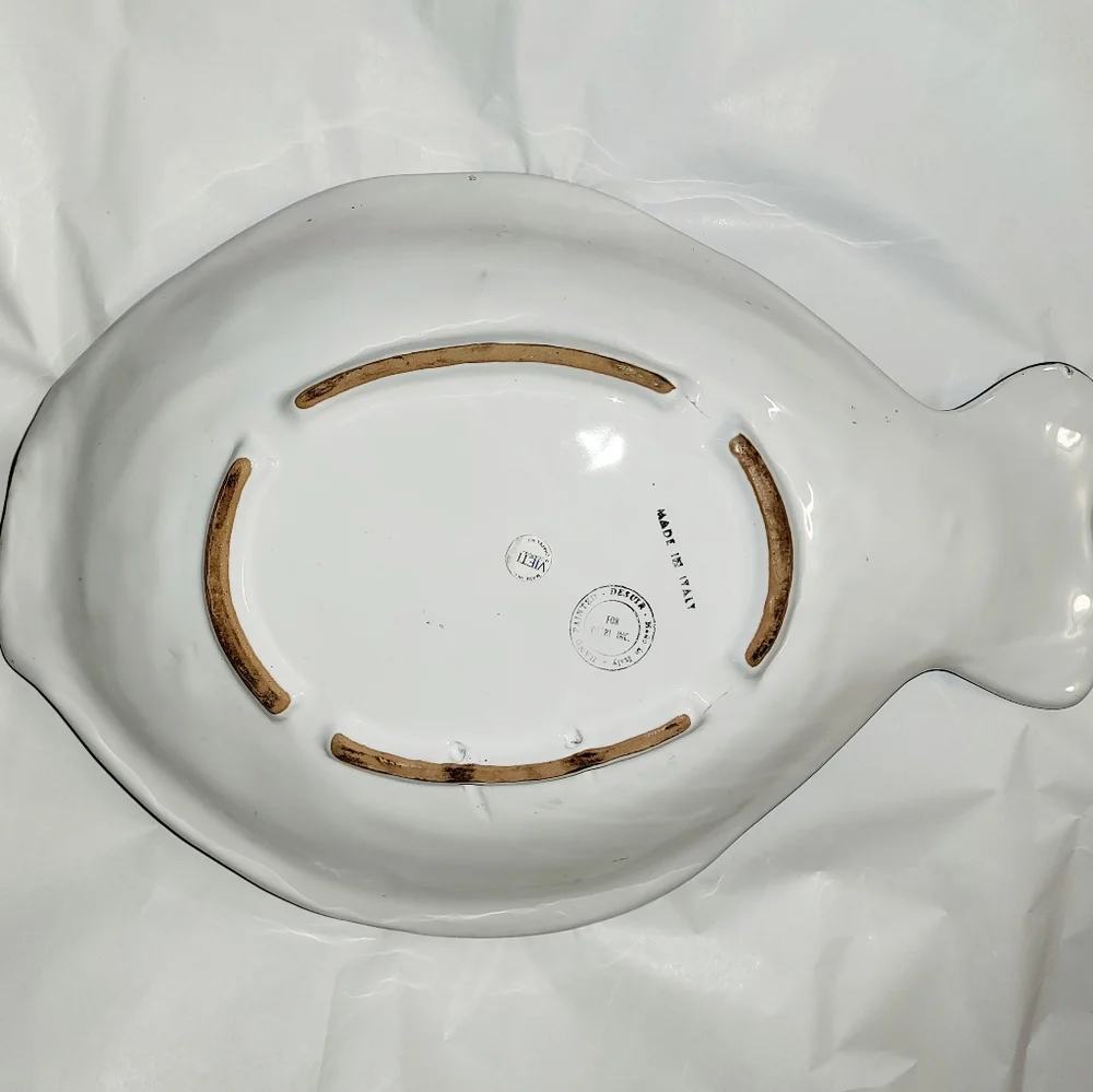 Large VIETRI Italian Pottery Fish Plate Serving Dish - Picture 3 of 10